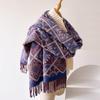 Women's Ethnic Bohemian Shawl: High-End, Thickened, Warm Jacquard Snood Scarf for Autumn and Winter