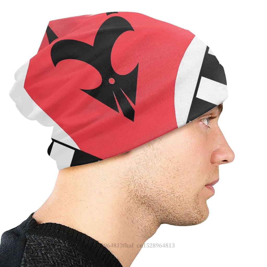 Motorhaube Hüte Helluva Boss Cartoon Unisex Damen Dünne Mütze Blitzo Duffle Herbst Frühling Warme Mütze Design Skullies Beanies Caps