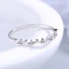 S925 Sterling Silver Crown Wave Creative Shape Platinum-Plated Silver Ring Students' Ring Gift Silver Accessories Jewelry