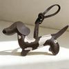 NEW Dachshund Dog Keychain Cute Pendant Puppy PU Leather Key Ring Accessory Animal Bag Charm Keys Ornament