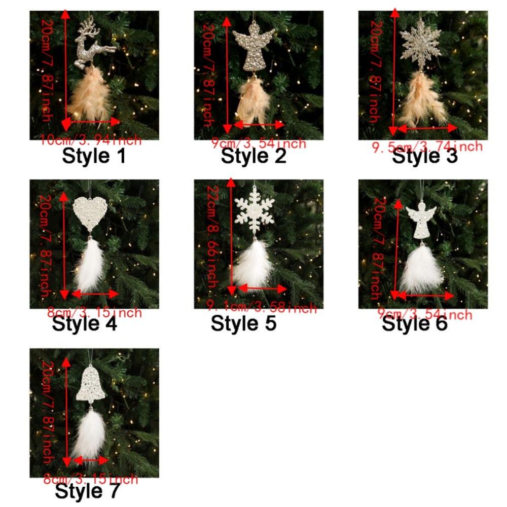 Plastic Christmas Tree Feather Pendant Wall Christmas Decoration Christmas Party Decor