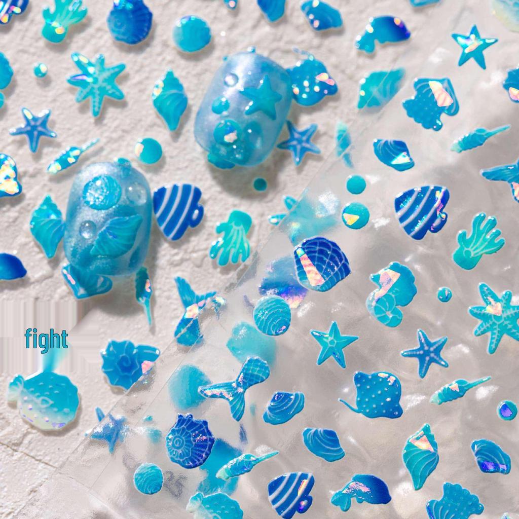 Cyansea Ocean Series Shell Shine Starfish Nail Stickers