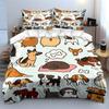 Cartoon Dogs Bedding Set Bedding Duvet Cover Set Duvet Cover Pillowcases  (1 * Duvet Cover 2 * Pillowcases, without duvet insert)