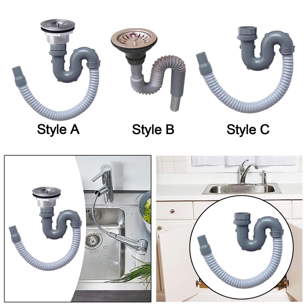 Sink Drain Pipe Sink Drain Assembly Plumbing Accessories Expandable Sewer Tube