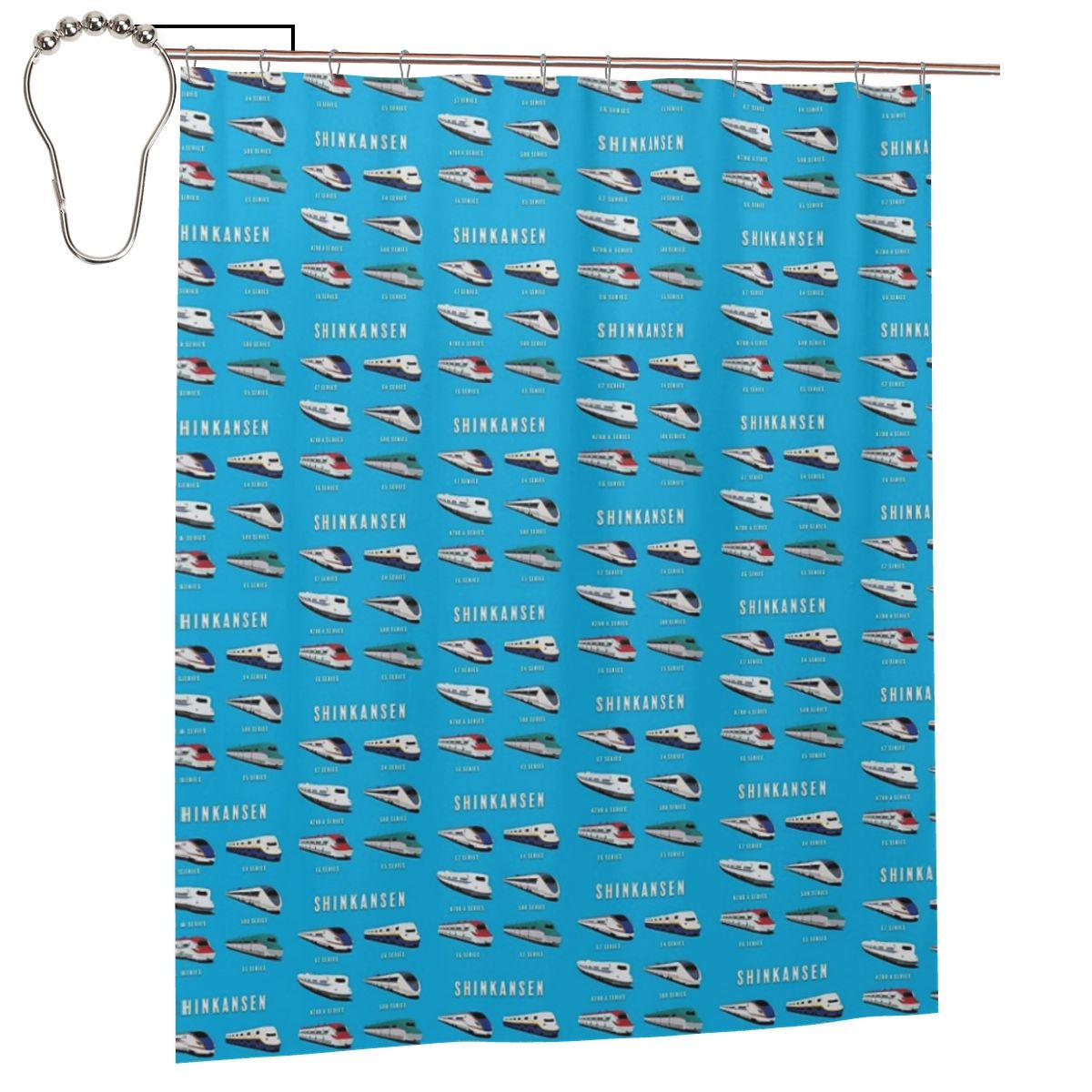 

Japanese Shinkansen Bullet Trains Shower Curtain Bathroom Polyester Waterproof Bath Curtains With Hooks W60H190(CM)-1 Pcs
