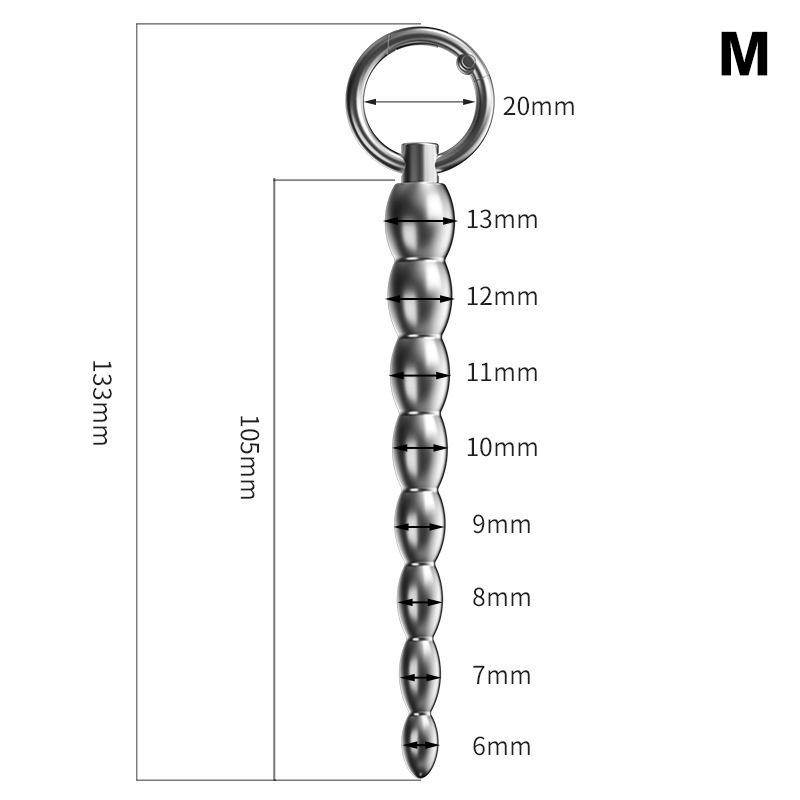 Metal Penis Beads Penis Plug Dilator Gradient Size Urethral Catheter Stimulator Male Masturbation Adult Toys Metal Sounding
