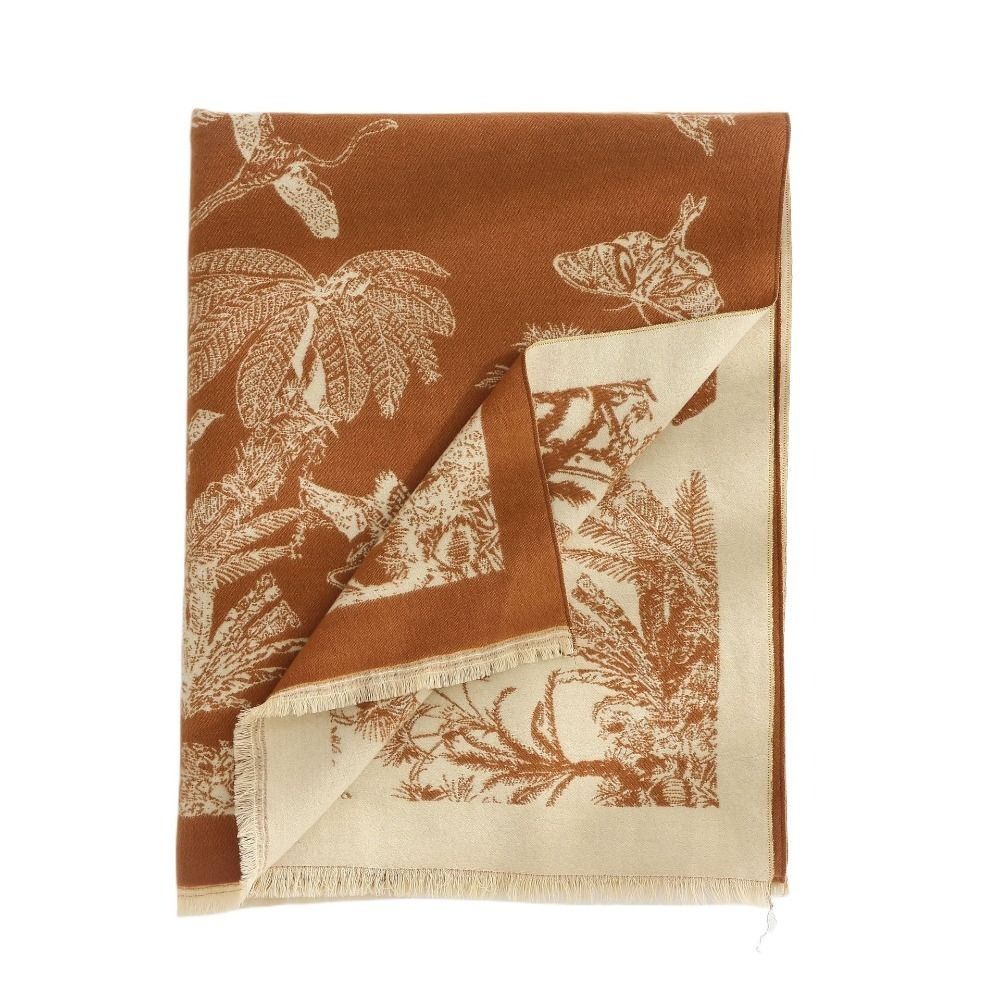 Large Ethnic Style Scarf Bohemia Winter Tassel Scarves Large Double-sided Cape Student