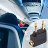 Dual 3.5mm Male to 3.5mm Adapter Female AUX Audio Adapter Airplane Travel Earphone Golden Plated Converter