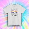 Tričko Love Is Love Pánské Dámské Trička Top | Grafika Duhové Pride | Tričko na Podporu LGBTQ S-5XL