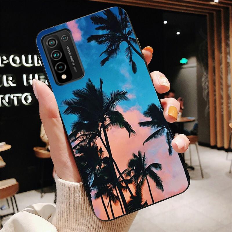 Palm Summer Beach Sea Phone Case for Huawei Honor 50 10X Lite 20 7A 7C 8X 9X Pro 9A 8A 8S 9S 10i 20S 20lite 7X 10 lite