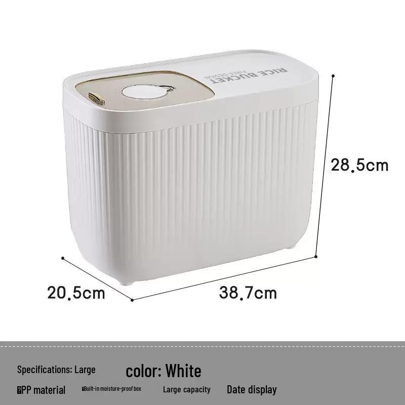20 Jin Food-Grade Rice Storage Bucket - Sealed, Moisture & Insect-Proof for Kitchen Use