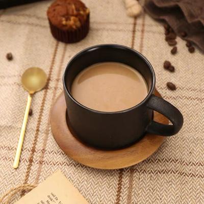 Tasse à café noire de Style nordique, ensemble de deux pièces, tasse à eau en céramique Simple, tasse à café, tasse de petit déjeuner, tasse à lait