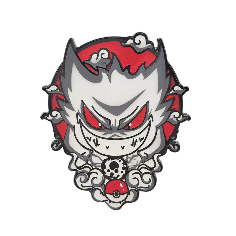 Anime Game Pokemon Hard Enamel Pins Cute Cartoon Gengar Brooches On Clothes Lapel Badges Metal Jewelry Accessories