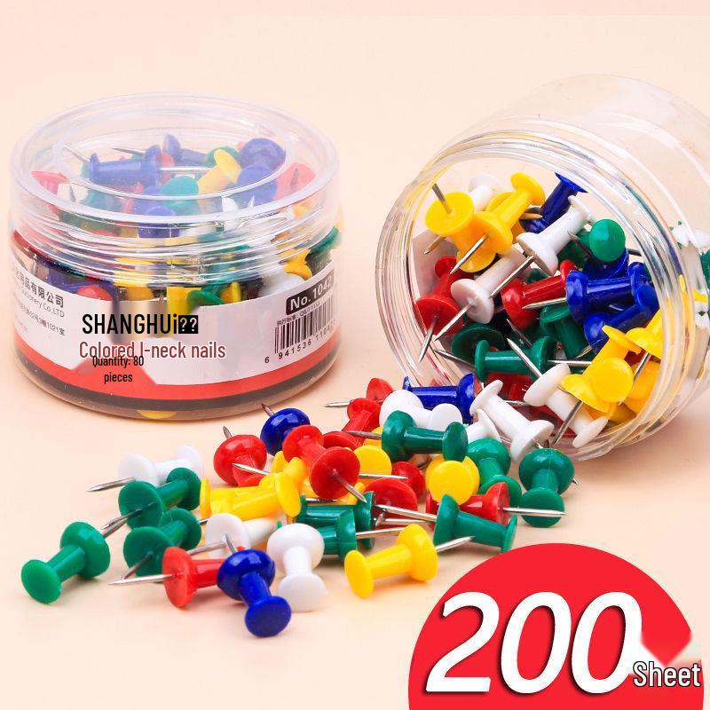 

I-Pin Large Transparent Colored Pushpins for Art, Cork Boards, and Photo Walls 50 Pieces
