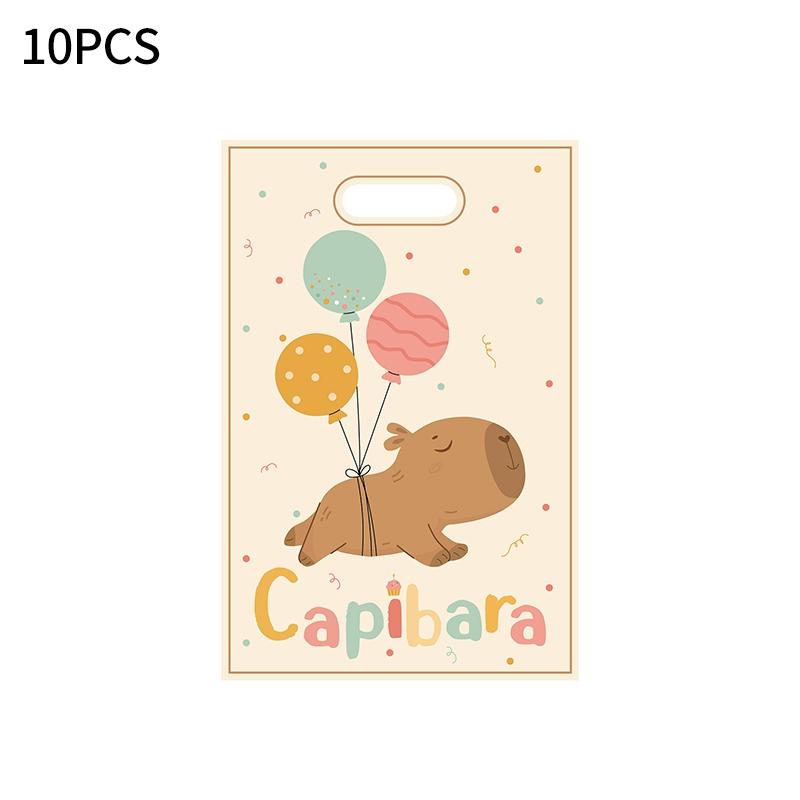Capibara Capybara Birthday Decoration Disposable Tableware Birthday for Bara Baby Shower Tableware Balloons Capibara Cumpleaños