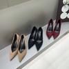 2025 Spring New Velvet Pointed Versatile High Heels