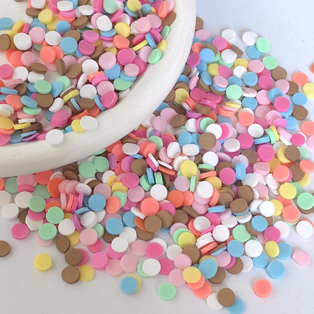 1kg Round Slices Clay Beads Children's Birthday Decor Safe Craft Materials DIY Art Projects Creative Party Supplies