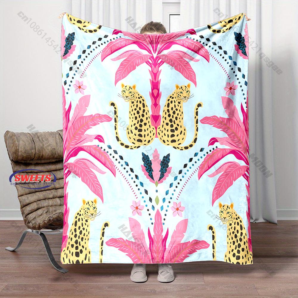 

Belize Leopard Theme Blanket for Couch or Bed - 3D Decorative Blanket - Cozy Soft Lightweight Blankets Suitable for All Seasons 75x90cm