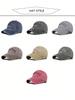 1pc Letter Embroidery Washed Vintage Baseball Cap New York Women's Baseball Cap Washed Baseball Cap