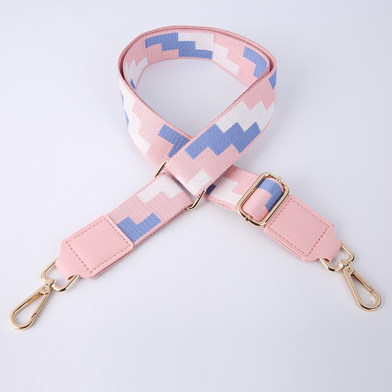 New Fashion Personalized Square Ethnic Style Bag Strap 38mm Adjustable Shoulder Strap Woven Polyester Bag Shoulder Strap