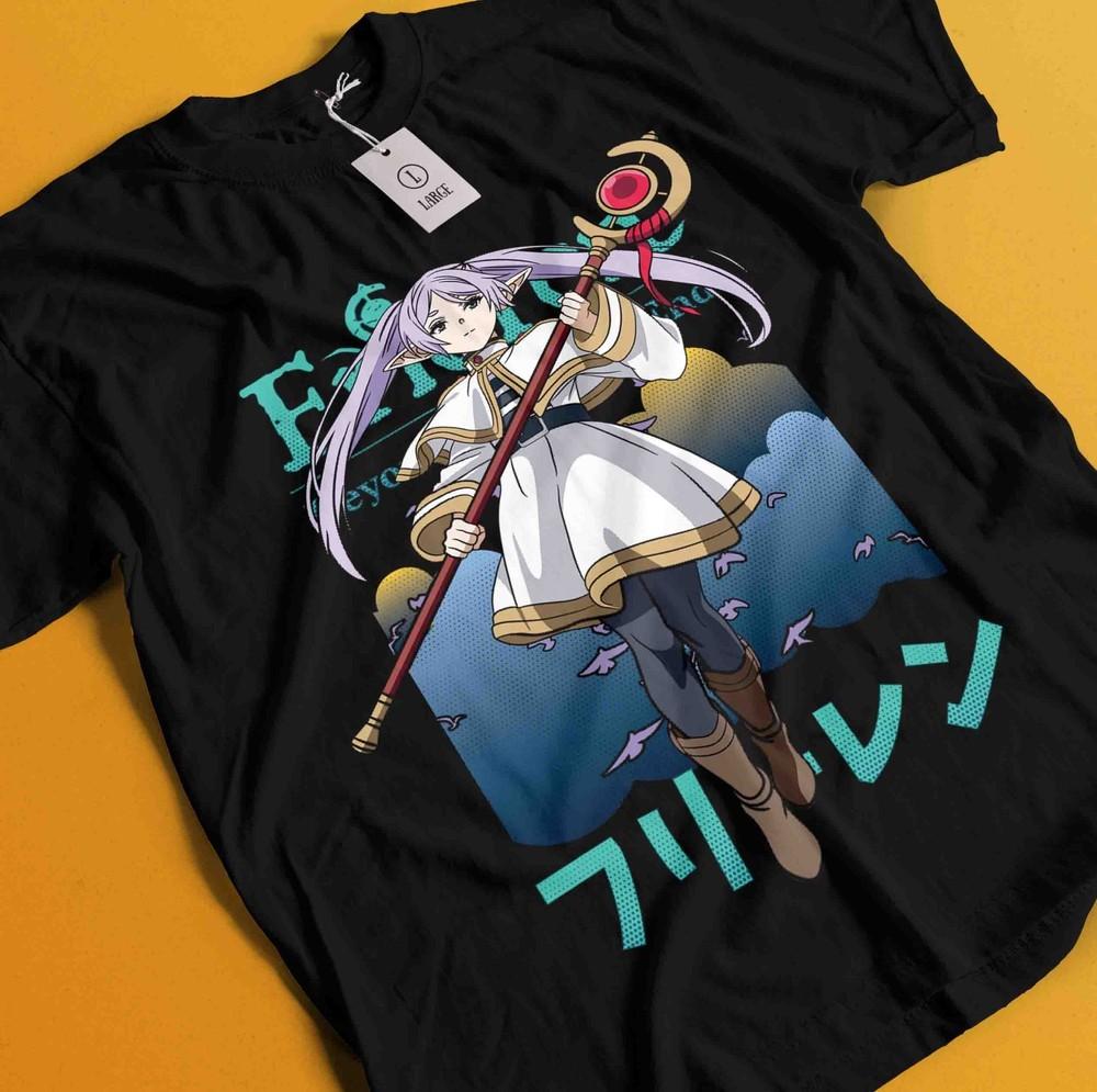 

Frieren T-Shirt Beyond Journey s End Tshirt Fern Stark Shirt Himmel Tee Anime M