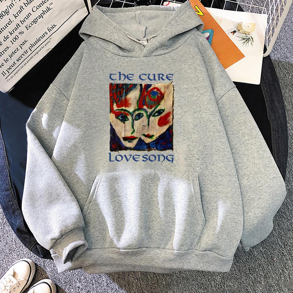 The Cure Love Song Hoodies Abstract Art Aesthetic Print Clothes Funny Mens Hooded Sweatshirts Cartoon Hoodie Harajuku Sudaderas