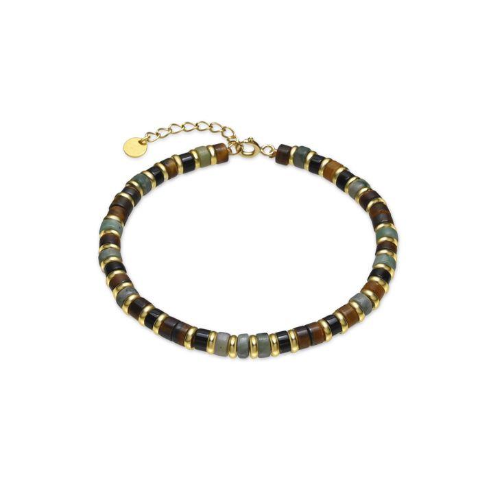 Bracelet - Luxenter - Ryhu - Argent 925 - Oeil de Tigre - Or 18k