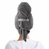 Ultra Absorbent Microfiber Hair Towel with Elastic Band Large Extra Large Wrap Turban Coral Fleece Soft Quickly Dry Hair Hat