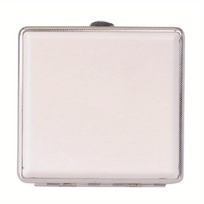 Fashionable Double Leather Cigarette Case with Multi Colored Stainless Steel Cigarette Box for Men