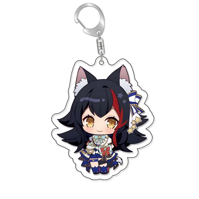

Lovelive Vtuber Nakiri Ayame Shirakami Fubuki Minato Aqua Gawr Gura Cute Cartoon Keychain Kawaii Keyring Bag Parts & Trendy Gift