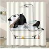 Cartoon Animals Washable Dirt-Resistant Shower Curtain Shower Head Waterproof Polyester Bath Curtain For Home Decor Accessories