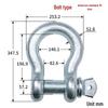 Chenghua Heavy Duty Galvanized D-Type Lifting Shackle Bow Bolt