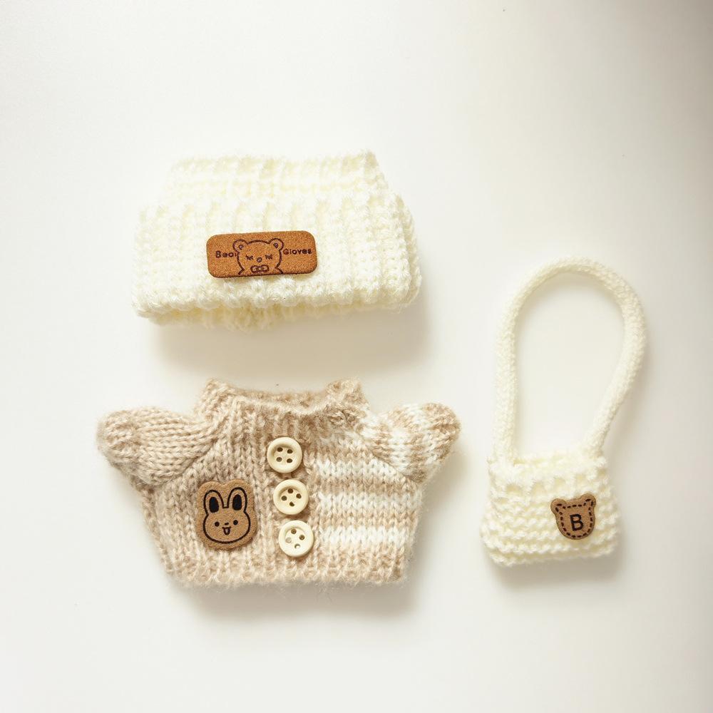 Clothes Diy Doll Party Outfit Clothing Kids Gift Cute Sweater Bag for Labubu Accessories