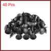 40pcs 10mm Hole Dia Plastic Bolt Rivets Fastener Rivets Bumper Retainer Clips Black for Car Front Rear Upper Replace Parts