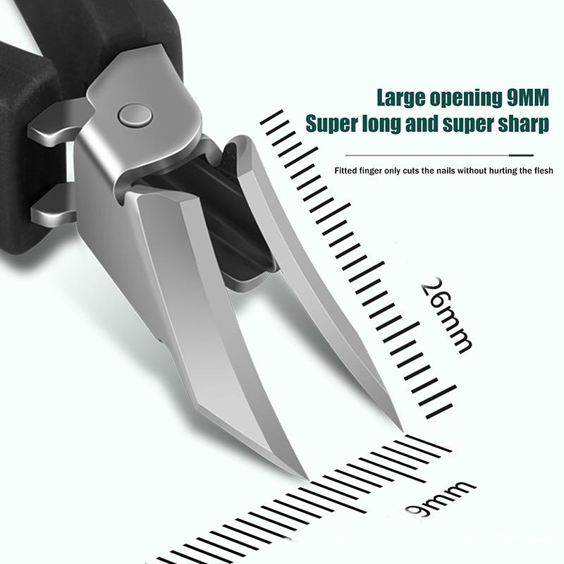 Super Slanted Pointed Toenail Clipper For Ingrown Or Thick Toenails Trimmer Anti-Splash Nail Nipper With Stainless Steel