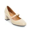 High Quality Soft Leather Solid Color Women Pumps 2025 Summer New Style Thick Heels Fashion High-heeled Women's Shoes Size 32-45
