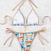 Sexy Zweiteiliger Bikini-Badeanzug mit Dreiecks-Cup-Print, Elegant und Bequem für den Sommerurlaub