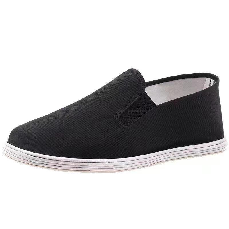 Old Beijing cloth shoes handmade pure cloth sole cloth shoes thickened soft sole lasagna home shoes casual shoes one pedal men's shoes
