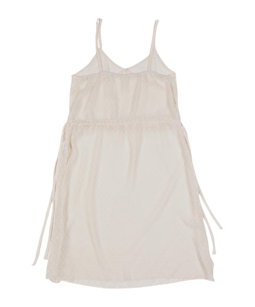 When You Move Dot See-Through Layered Logo Dress Cream