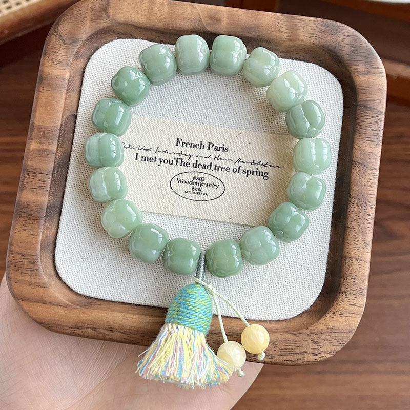 Dunhuang Little Persimmon Bodhi Single Circle Hand String for Men and Women, Playing Cultural and Artistic Bracelet, Bodhi Root Design Bracelet
