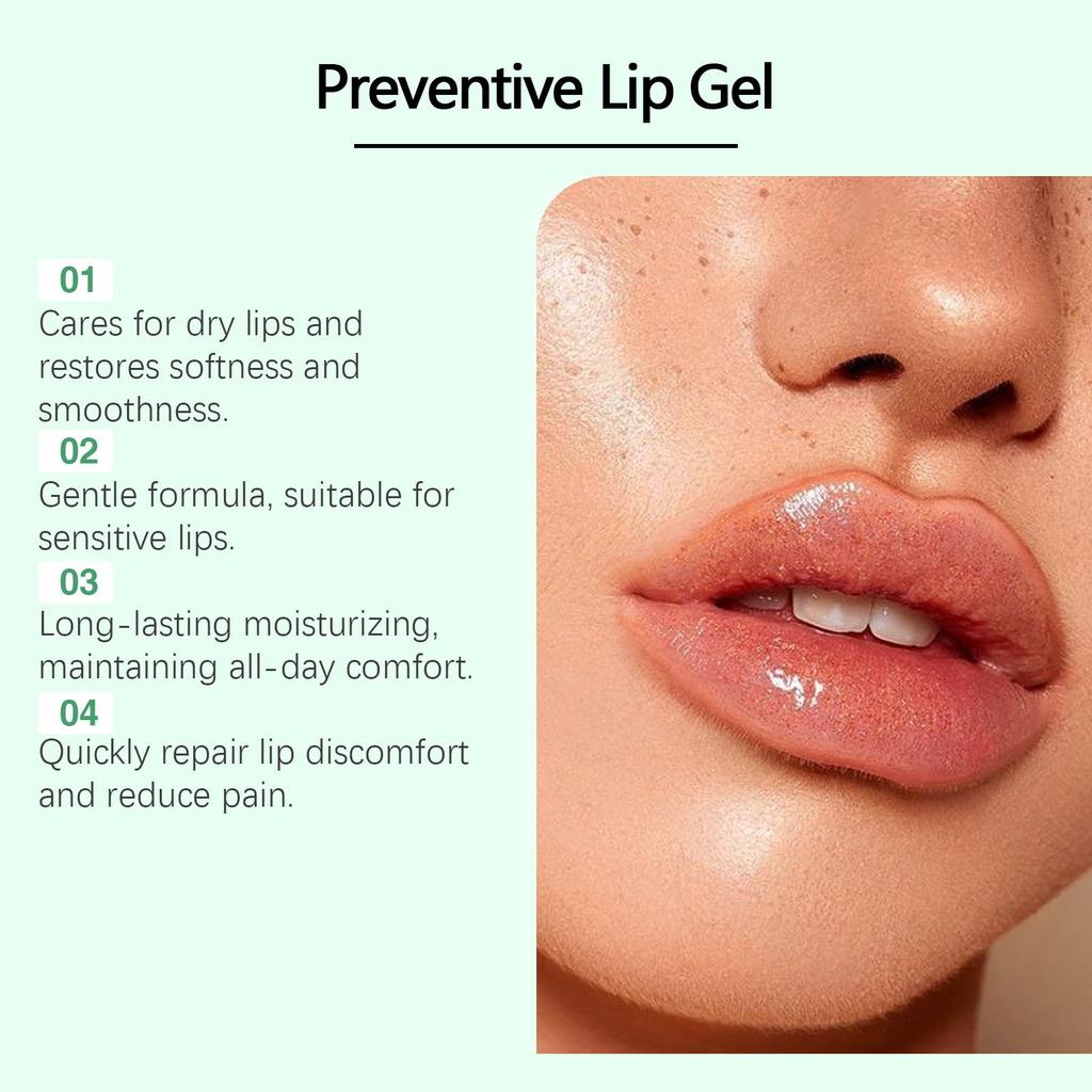 Vorbeugendes Lippengel, Lippenbalsam, Cheilitis-Pflege, Lippenpflegegel, rissige, abgestorbene Haut, Herpes-Pflege, Feuchtigkeitsgel, 15 g