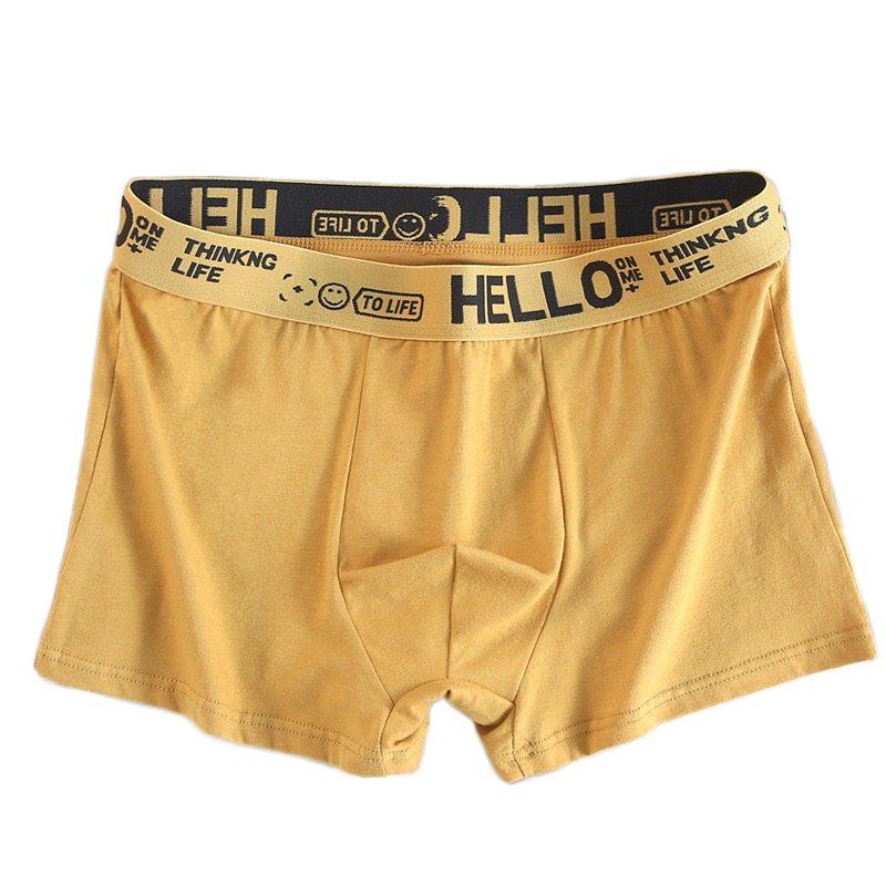 

Antibacterial Breathable Men s Mid-Waist Boxer Briefs 3XL (for 75-90 kg) жёлтый/имбирный
