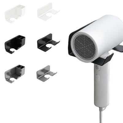 1pc Hair Dryer Storage Rack Non Punching Bathroom Wall Mounted