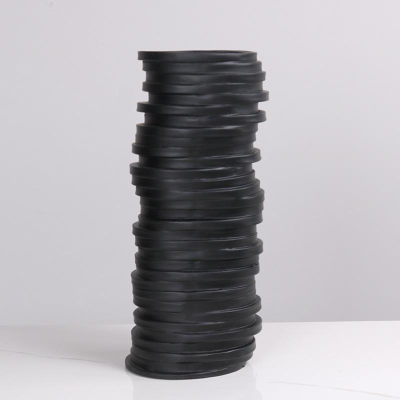 Modern Simple Misaligned Ring Cascading Flower Vase Model Room Decorations Hotel B&B Sales Office Soft Decorations