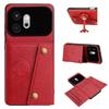 Vintage Leather Card Holder Phone Case for HONOR 600 Card Pockets Dual Snap Buttons Flip Wallet Shell