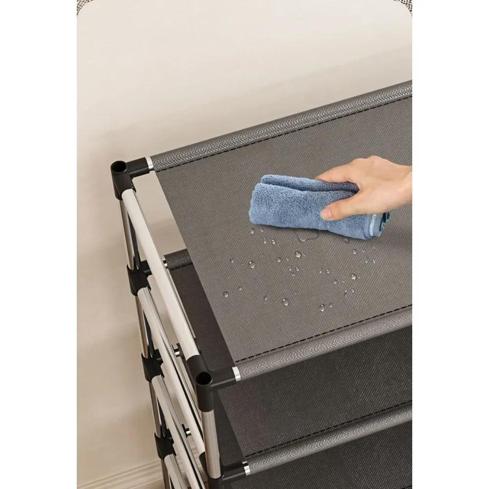 Стильна металева проста полиця для взуття Організатор для взуття Стійка Тримач Економія місця Чорна полиця для взуття для вітальні