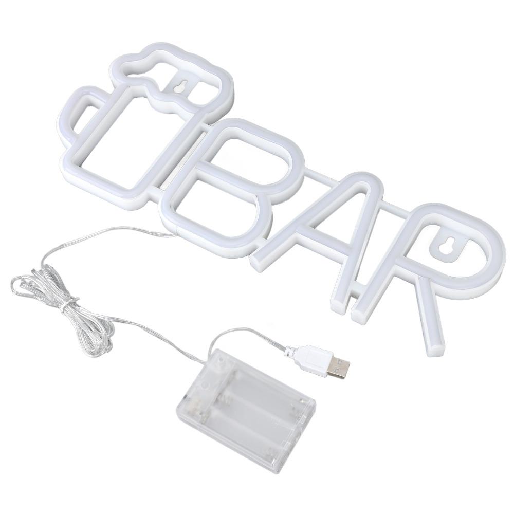 High Safety Beer Bar Shaped LED Neon Sign USB or Battery Powered Neon Sign LED Sign Home