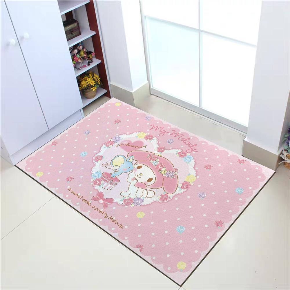 Door Mat My Melody Kawaii Rug Kitchen Decoration Absorbent Bathroom Rug Home Bedrooom Carpet Doormat Entrance Door Doormats Rugs