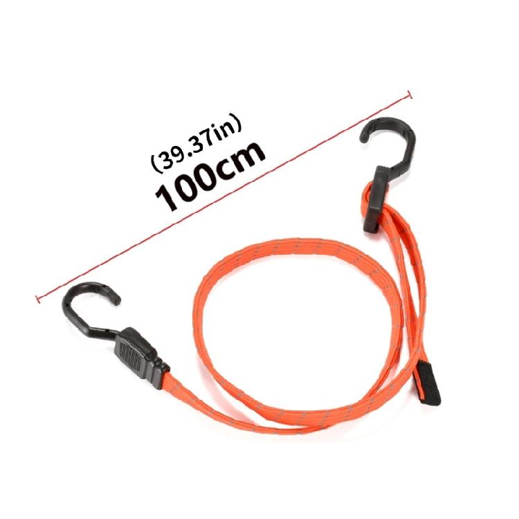 Reflective Bike Luggage Strap Motorcycle Luggage Rope Cord 100cm High Elastic Adjustable Lashing Rope Cargo Fixing Belt