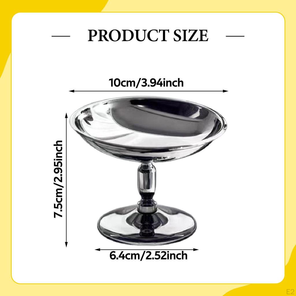Ice Cream Cup Stainless Steel Parfait Sundae Trifle Bowl Elegant Mini Dessert Footed